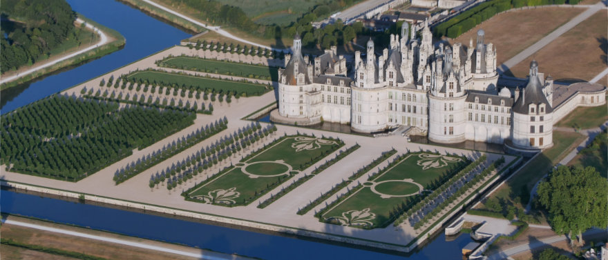 Le château de Chambord vu du ciel, un privilège rare